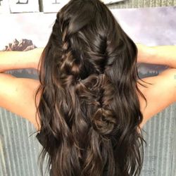 TMW Styling - 2 rows of SKW extensions and updo done by Hailey