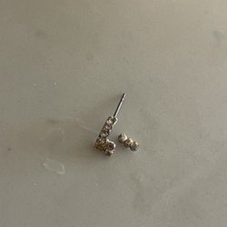 One Stop Nutrition - This is the earring that was in my drink. The small piece is what came through my straw