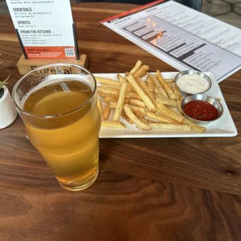 Eureka! - Moon juice wheat beer and signature fries! - American Near Me - Aliso Viejo, California Eureka! - Moon juice wheat beer and signature fries! - American Near Me - Aliso Viejo, California