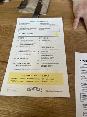 Menu photo 4 Central Restaurants - Vancouver Bentall Vancouver, BC