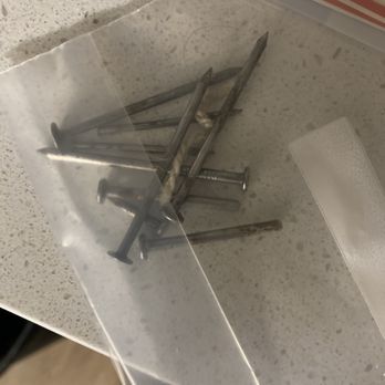 IMT Stevenson Ranch - Here are nine nails that I pulled out of my carpet by hand. Seven more nails were found and were sticking straight up. - Apartments Near Me - Stevenson Ranch, California IMT Stevenson Ranch - Here are nine nails that I pulled out of my carpet by hand. Seven more nails were found and were sticking straight up. - Apartments Near Me - Stevenson Ranch, California