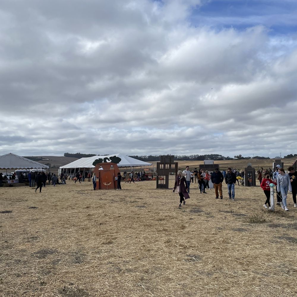 "Old west" town fronts and tents for precut pumpkins and for eating. "Old west" town fronts and tents for precut pumpkins and for eating.
