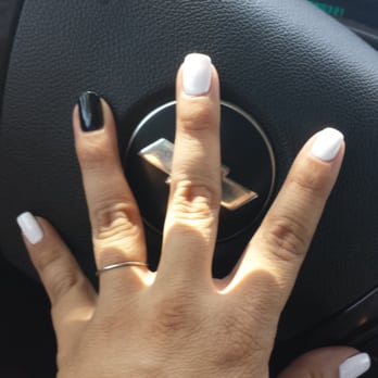 Superior Nail - White/black gel - Nail Salons Near Me - Sacramento, California