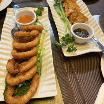 La Basil Thai Cuisine - Calamari and pot sticker - Thai Near Me - Ramona, California