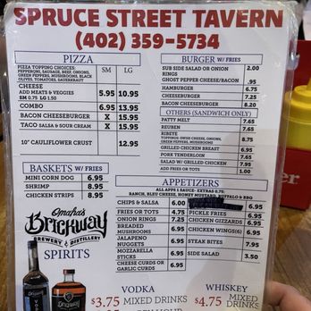 Spruce Street Tavern - Menu - Sports Bars Near Me - Valley, Nebraska Spruce Street Tavern - Menu - Sports Bars Near Me - Valley, Nebraska