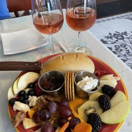 Hemme Brothers Cheese Plate - array of local cheeses, curds, quark, local jam and fruit with warm baked bread and crackers