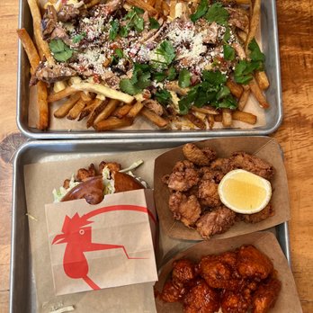 The Crack Shack - Coop Deville Sandwich Mexican Poutine Chicken Oysters Original Nugs - Chicken Shop Near Me - Costa Mesa, California
