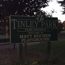 Tinley Park Matt Kocher Playground - Park sign