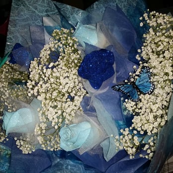 Floraland - Icy blue with some dark blue. Love it :) - Florists Near Me - Alhambra, California Floraland - Icy blue with some dark blue. Love it :) - Florists Near Me - Alhambra, California