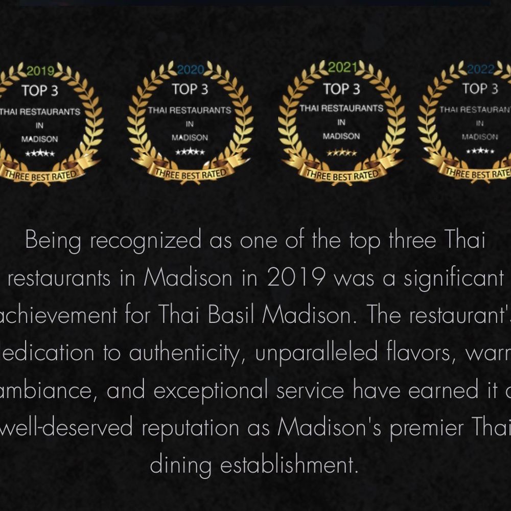 Thai Basil - "Old location awards". New location is a creature of its own that lacks flavor and authenticity. - Thai Near Me - Madison, Wisconsin Thai Basil - "Old location awards". New location is a creature of its own that lacks flavor and authenticity. - Thai Near Me - Madison, Wisconsin