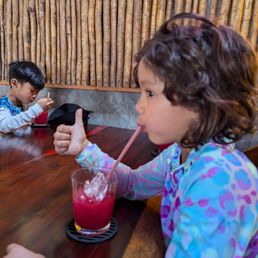 Kids love their watermelon juice