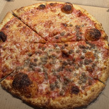 Mauro's Pizza - Medium 1/2 plain 1/2 ground beef. - Pizza Near Me - Hollywood, Florida