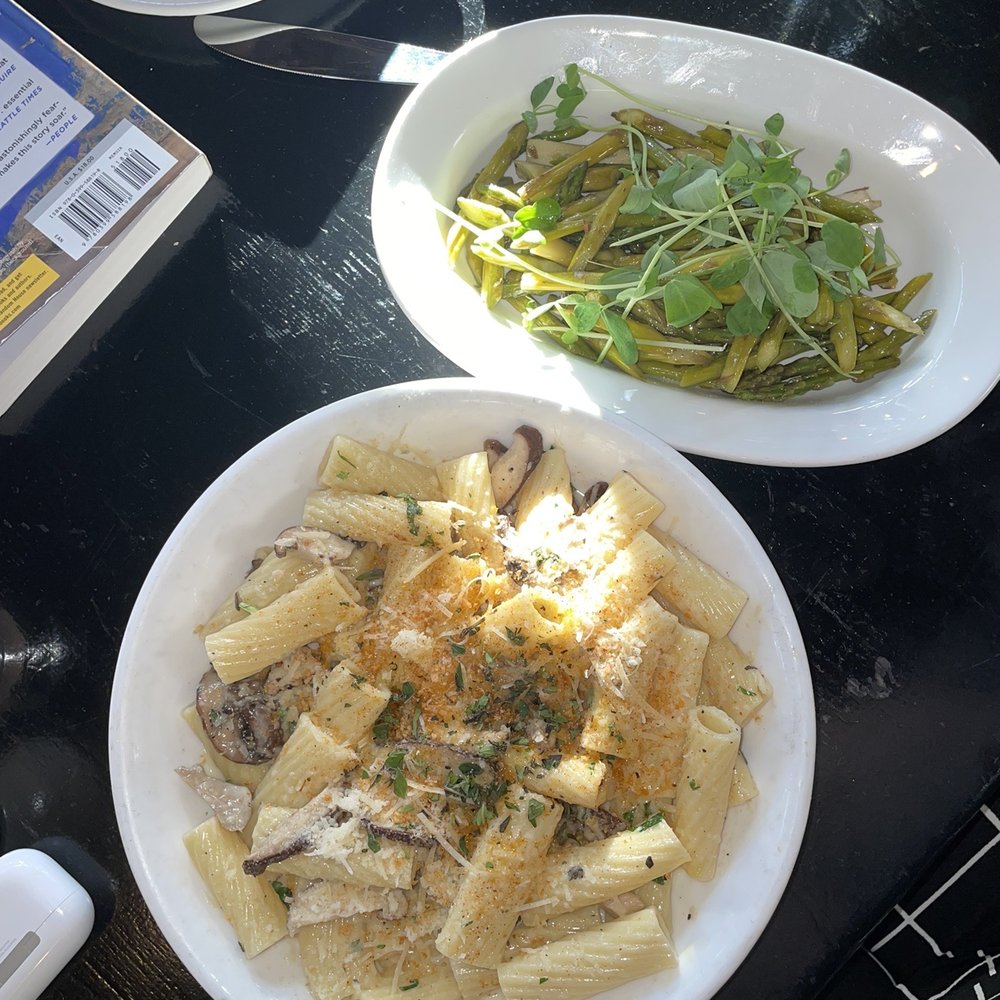 Posto - Truffle rigatoni pasta, side of asparagus - Italian Near Me - Somerville, Massachusetts Posto - Truffle rigatoni pasta, side of asparagus - Italian Near Me - Somerville, Massachusetts