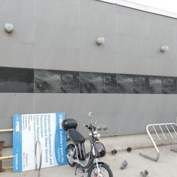 Pape Subway Station - Subway art on the side of the building