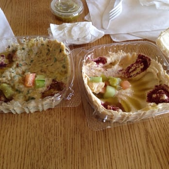 Falafelji - Baba on left and hummus on right! - Mediterranean Near Me - Lyons, Illinois