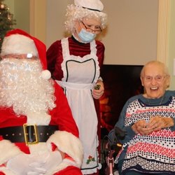 St Lorenz Assisted Living - Santa's and Mrs clause yearly visit