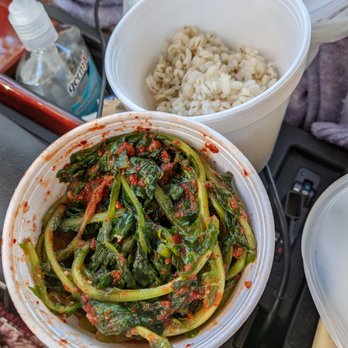 Hangari Kalgooksu - their signature kimchi and barley rice combo as side! came with the kalgoosku - Korean Near Me - Garden Grove, California Hangari Kalgooksu - their signature kimchi and barley rice combo as side! came with the kalgoosku - Korean Near Me - Garden Grove, California