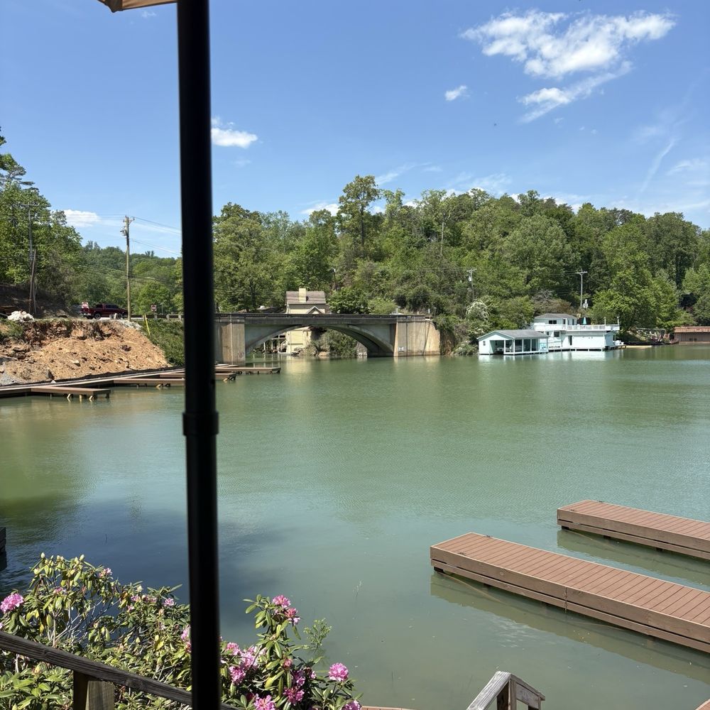 LakeHouse Restaurant - View from our table - New American Near Me - Lake Lure, North Carolina LakeHouse Restaurant - View from our table - New American Near Me - Lake Lure, North Carolina