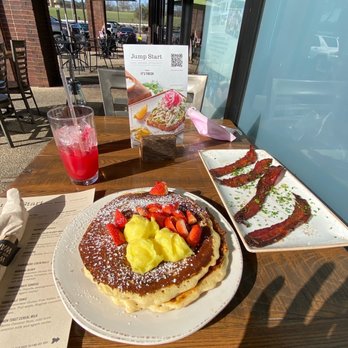 First Watch - Lemon ricotta pancakes, million dollar bacon, tasty juice concoction!!!!! - Breakfast & Brunch Near Me - San Antonio, Texas