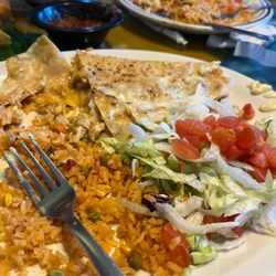El Rodeo - Curdled queso on the Quesadilla and old chicken in the ##F Chicken