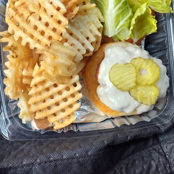 Bear's Cafe - Cheeseburger with waffle fries - Comfort Food Near Me - Sanger, Texas