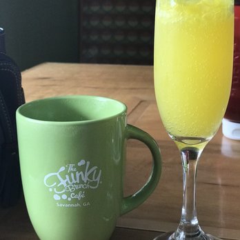 The Funky Brunch Cafe - Carafe of mimosas and wonderful coffee! - Breakfast & Brunch Near Me - Savannah, Georgia