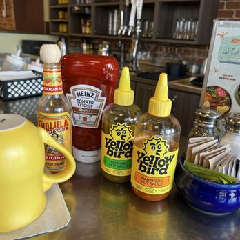 Snooze, an A.M. Eatery - Breakfast bar with hot sauce selection! - Breakfast & Brunch Near Me - Denver, Colorado