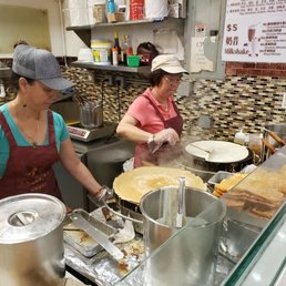 Making the crepes