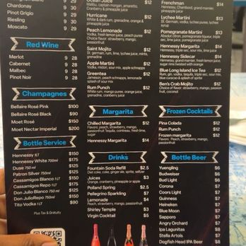 Ben's Crab Valley Stream - Drink menu - Seafood Near Me - Valley Stream, New York
