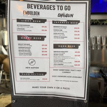 Embolden Beer Company - Menu - Breweries Near Me - San Diego, California Embolden Beer Company - Menu - Breweries Near Me - San Diego, California