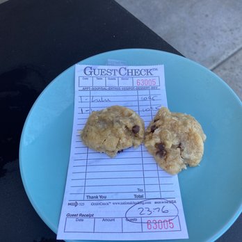 Connie's - Mint/coconut/chocolate chip cookies with the check! - Cafes Near Me - Vista, California Connie's - Mint/coconut/chocolate chip cookies with the check! - Cafes Near Me - Vista, California