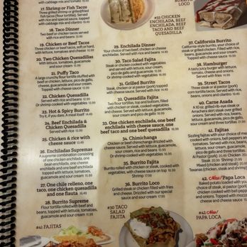La Hacienda - Menu - Mexican Near Me - Pace, Florida