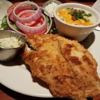 Charleston's - Grilled fish and a cup of potato soup - American Near Me - Indianapolis, Indiana