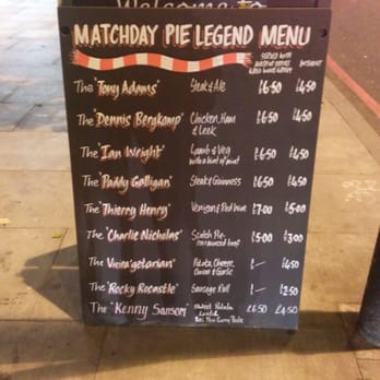 Piebury Corner - Match day menu - British Near Me - London, XGL Piebury Corner - Match day menu - British Near Me - London, XGL