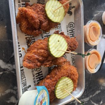Houston TX Hot Chicken - Medium hot tenders - Chicken Shop Near Me - Meridian, Idaho