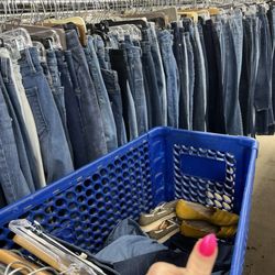 St. Vincent de Paul Thrift Store - Jeans! Ripped, skinny, light, dark, all sizes, all cuts, so many choices