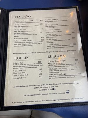 Menu photo 4 Lobster Trap North Conway, NH
