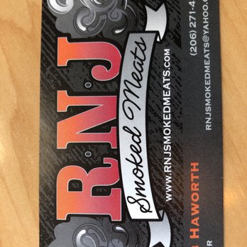 RNJ Smoked Meats - a business card - Food Delivery Services Near Me - Longbranch, Washington RNJ Smoked Meats - a business card - Food Delivery Services Near Me - Longbranch, Washington