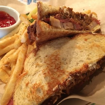 State 48 Tavern - 3 little pigs ($12) - pork belly, roasted pulled pork, prosciutto, goat cheese, stone ground mustard on sourdough - Sports Bars Near Me - Page, Arizona State 48 Tavern - 3 little pigs ($12) - pork belly, roasted pulled pork, prosciutto, goat cheese, stone ground mustard on sourdough - Sports Bars Near Me - Page, Arizona