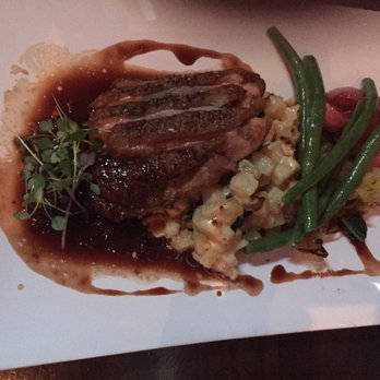 Brownstone Restaurant - Pan roasted duck breast with creamy potatoes & roasted veggies - Canadian (New) Near Me - Kamloops, British Columbia Brownstone Restaurant - Pan roasted duck breast with creamy potatoes & roasted veggies - Canadian (New) Near Me - Kamloops, British Columbia