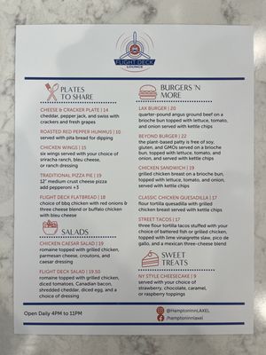 Menu photo 1 Flight Deck Lounge El Segundo, CA