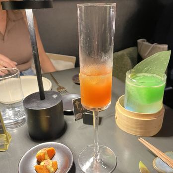 Amazonia Nikkei - Welcome drink and sweet potato appetizer - Japanese Near Me - Miami Lakes, Florida