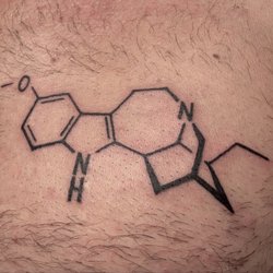 Liquid Tattoo - Tattoo of a molecular structure. #iykyk