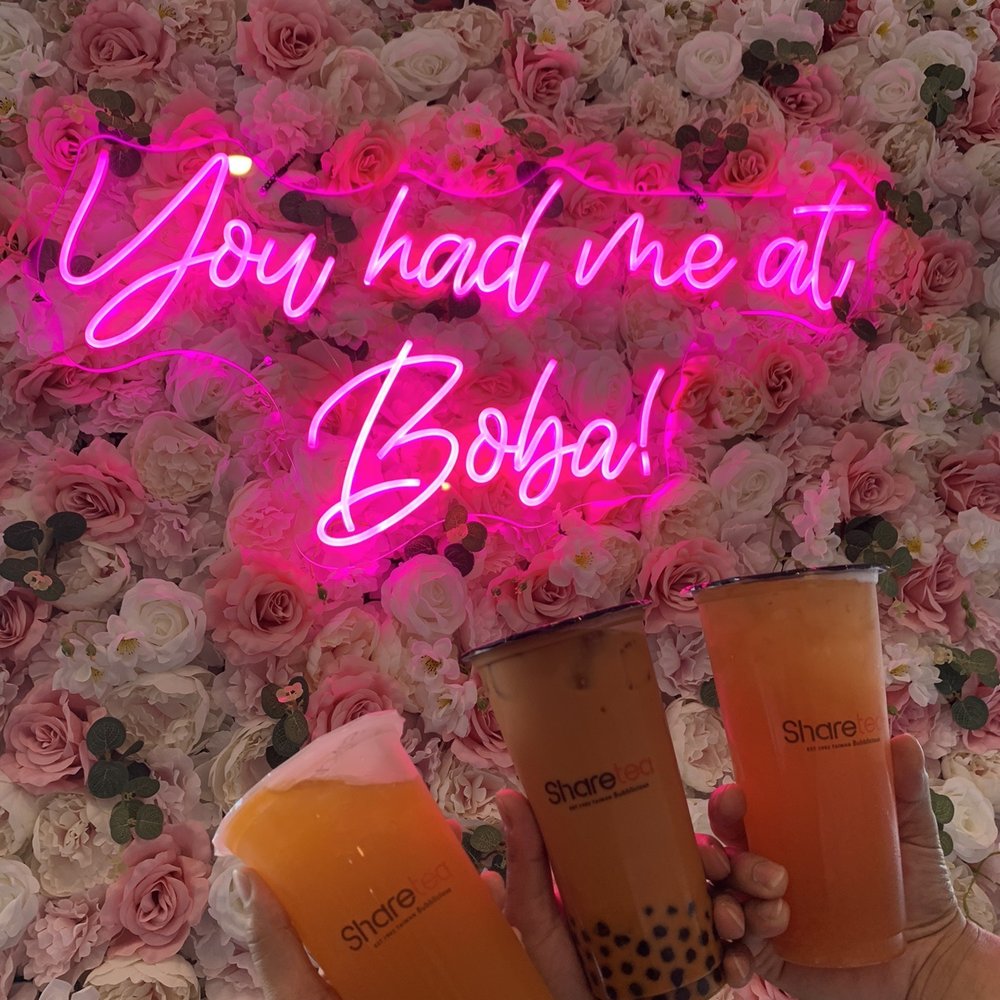 Sharetea - Drinks : Passion & Mango fruit tea   Thai milk pearl tea   & passion, orange and grapefruit fruit tea. - Tea Rooms Near Me - Brooklyn Park, Minnesota