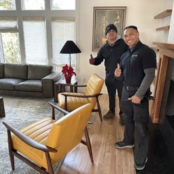 Scandinavian Designs - Joe and Hiro delivering our new furniture
