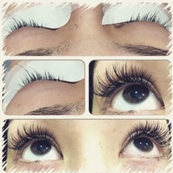 Má Belle Hair Salon / Clinical Skin Care - Here's a little before and after shot of my lashes when I got a refill from Jessica. She did a great job! So natural looking!
