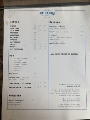 Menu photo 5 Fairlane Coffee Portland, OR Menu photo 5 Fairlane Coffee Portland, OR