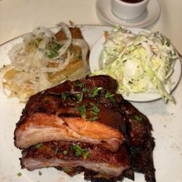 Smoked bbq pork ribs. Delish but not tender. Smoked bbq pork ribs. Delish but not tender.