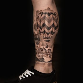 John Perez Tattoos - Hot Air Balloon - Tattoo Near Me - Universal City, Texas John Perez Tattoos - Hot Air Balloon - Tattoo Near Me - Universal City, Texas