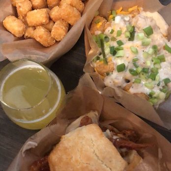 The Biscuit Bar - Southern style tater tots/ regular tater tot/ the Hogg/ brunch punch - Breakfast & Brunch Near Me - Plano, Texas